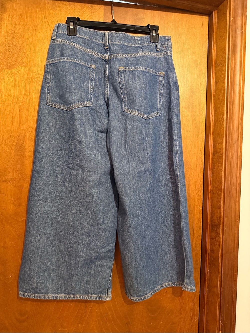 Pilcro Wide Leg Cropped Women’s Jeans - Blue Denim Size28 - Picture 2 of 8